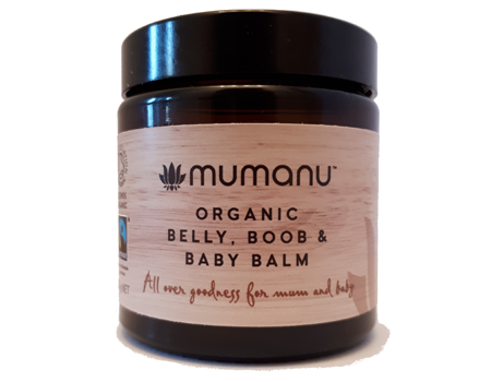 Mumanu organic belly, boob and baby balm