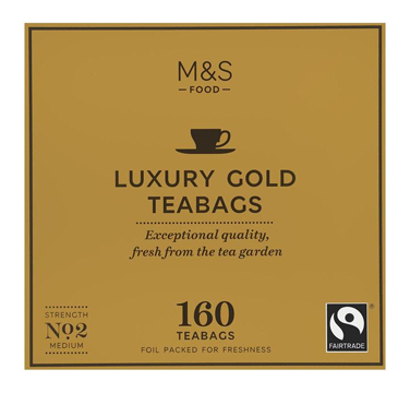 M&S Luxury gold teabags