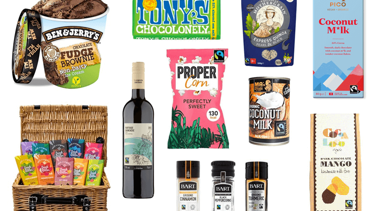 A selection of vegan and Fairtrade products