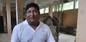 A coffee worker at Cecovasa Peru