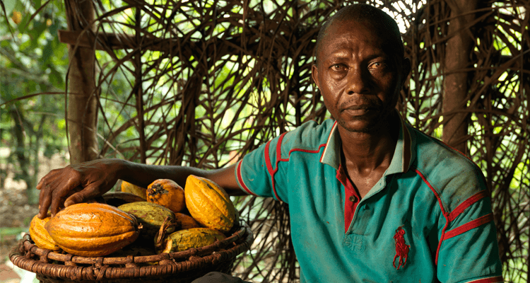 Ebrottié Tanoh Florentin, a cocoa farmer from Côte d’Ivoire