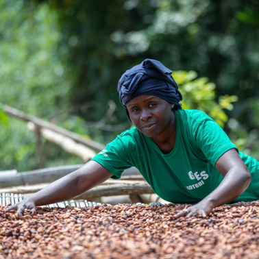 Edith, cocoa farmer in the Ivory Coast