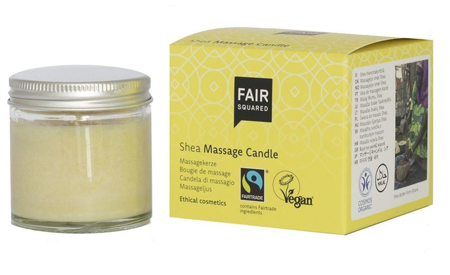 Box of FAIR SQUARED Massage Candle Shea