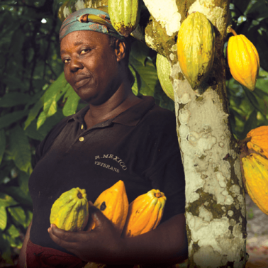 Génévieve, cocoa farmer in the Ivory Coast