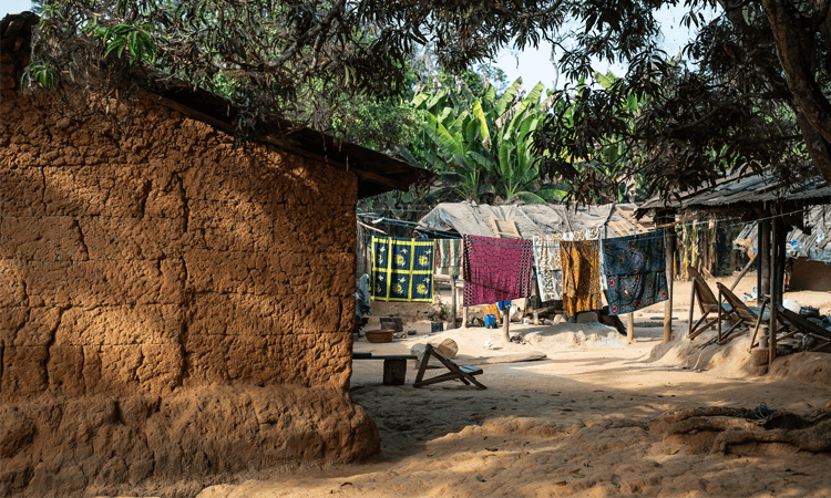 Village scene in Cote d'Ivoire
