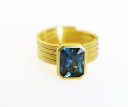Malawi Blue ring by Cox Power