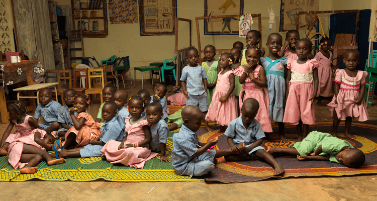 A nursery classroom in Côte d'Ivore