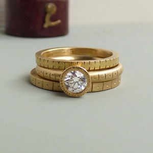 Shakti Ellenwood, Caillie ethical engagement ring made from Fairtrade gold