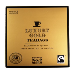 Luxury gold M&S teabags