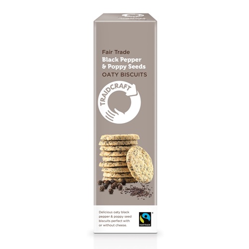 Traidcraft black pepper crackers