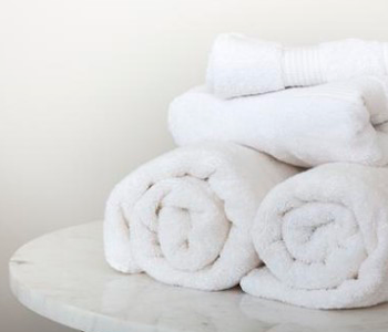 White & Green towels