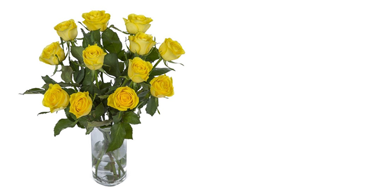 Sainsbury's yellow rose bouquet