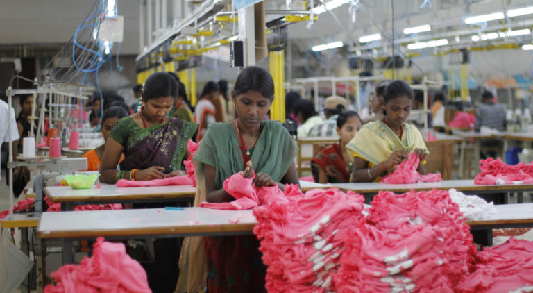 The sewing room of a cotton manufacture.