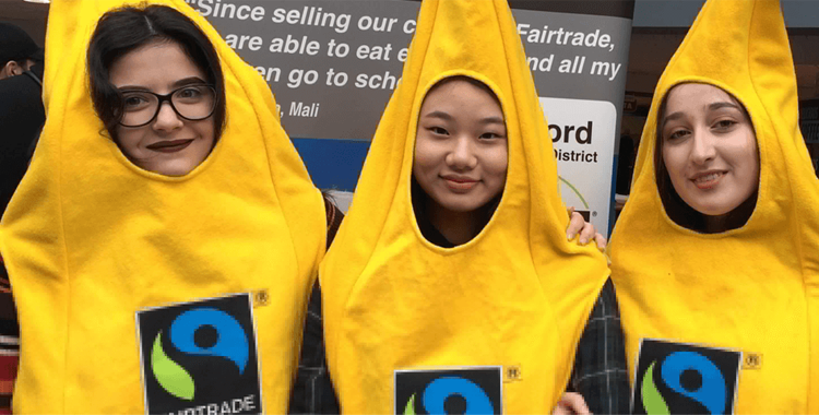 Bradford University students in banana suits