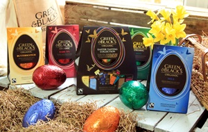 A selection of Green & Blacks Fairtrade Easter eggs