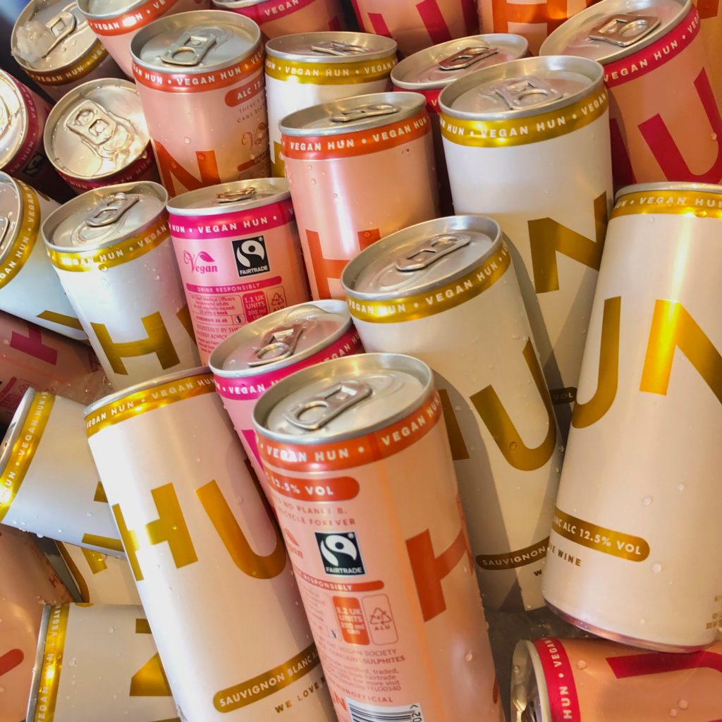 A selection of HUN Wine cans