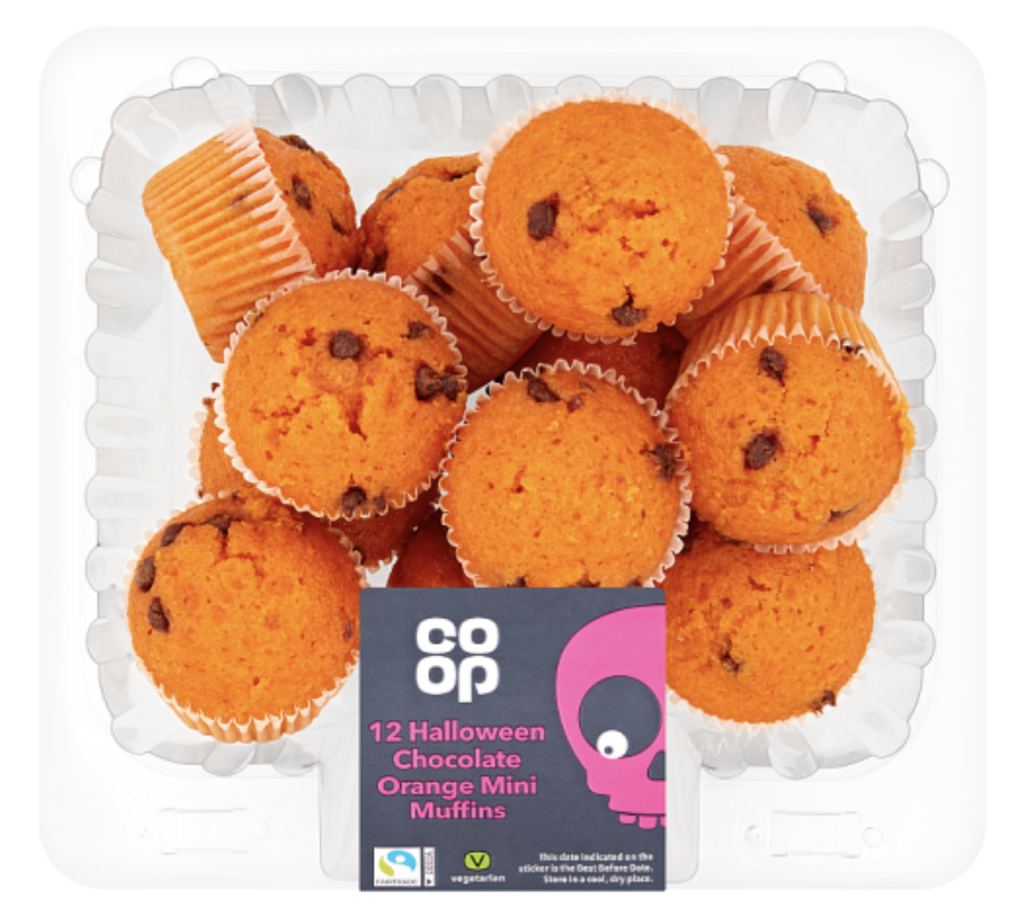Co-op halloween chocolate orange mini muffins