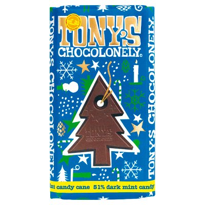 Tony's Chocolonely Fairtrade Christmas edition chocolate bar