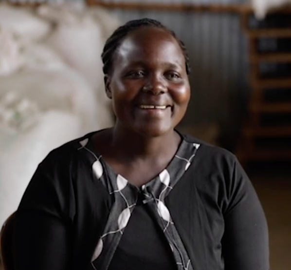 Portrait of Dorcas Jeptanui, Chairlady of the Growing Women in Coffee programme in Kenya. Growing Women in Coffee