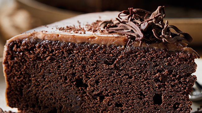a slice of chocolate 'mud' cake