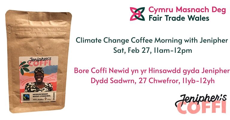 poster advertising event with Fairtrade Wales