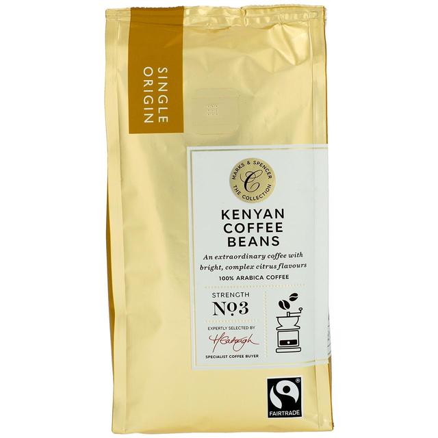 A pack of M&S Fairtrade coffee beans from Kenya