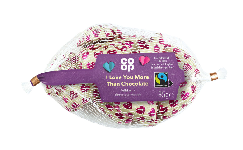 Co-op's I love you more than chocolate - hearts