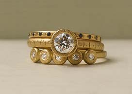 Fairtrade gold and diamond rings - Shakti Ellenwood