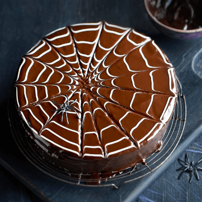 Spiderweb halloween cake Waitrose