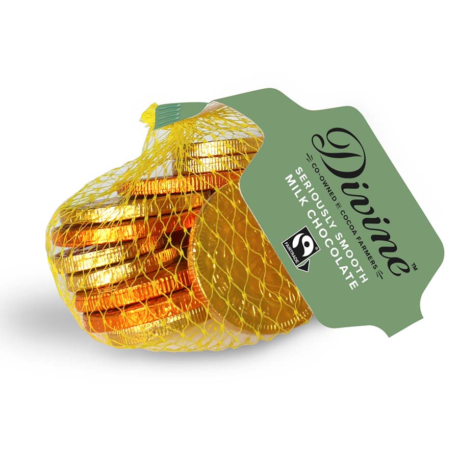 Divine chocolate coins