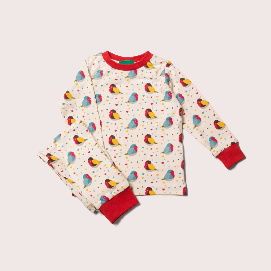 Little Green Radicals Rainbow Robins Organic Pyjamas