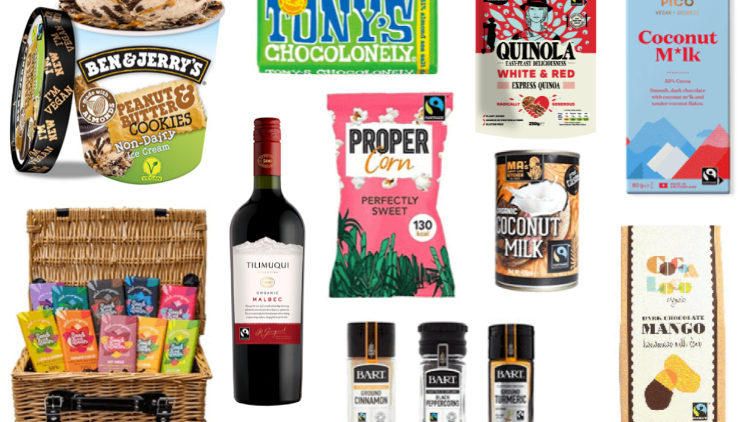 A selection of Fairtrade vegan products
