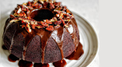 Will Torrent’s Chocolate Banana Bundt Cake with Salted Caramel Frosting
