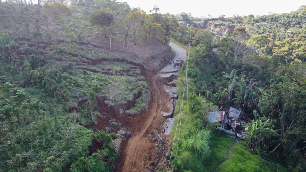 Honduras landslide damage