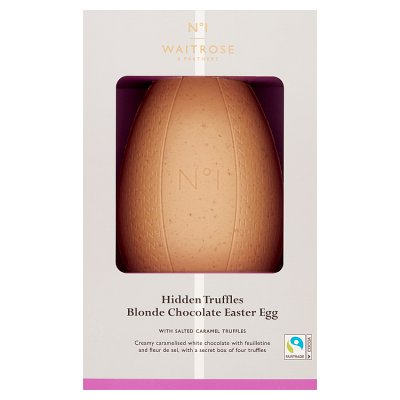 A box of Waitrose No.1 Blonde chocolate easter egg