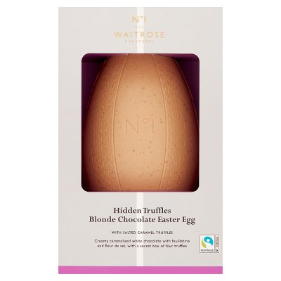 A box of Waitrose No.1 Blonde chocolate easter egg