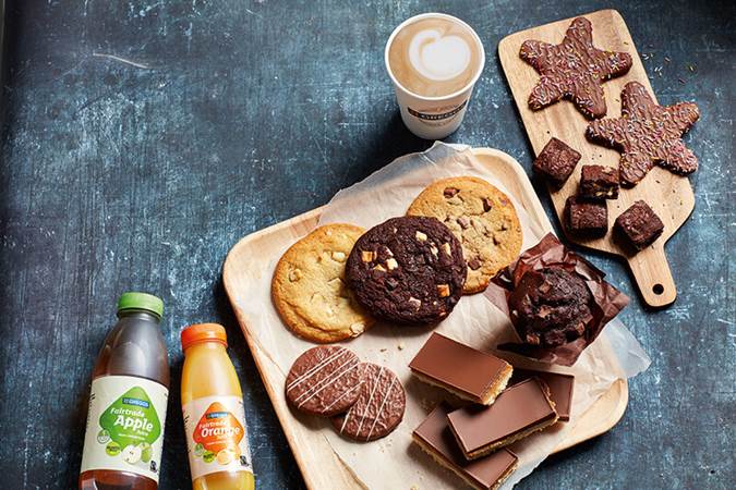 A selection of Greggs Fairtrade sweet treats