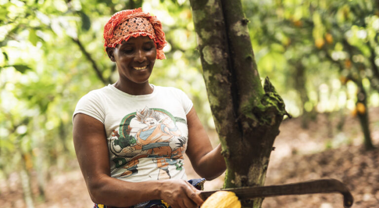 Fairtrade cocoa famer Cote d'Ivoire