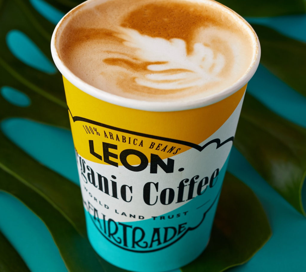 Leon takeaway Fairtrade coffee