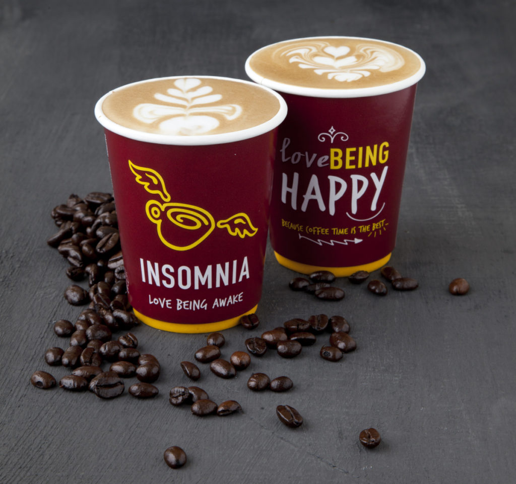 Insomnia coffee cups