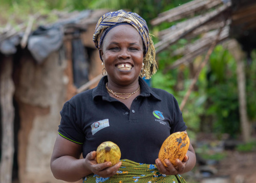 Kouassi Affoué Angèle, Cocoa Farmer at ECAMOM Cooperative, Côte d'Ivoire.