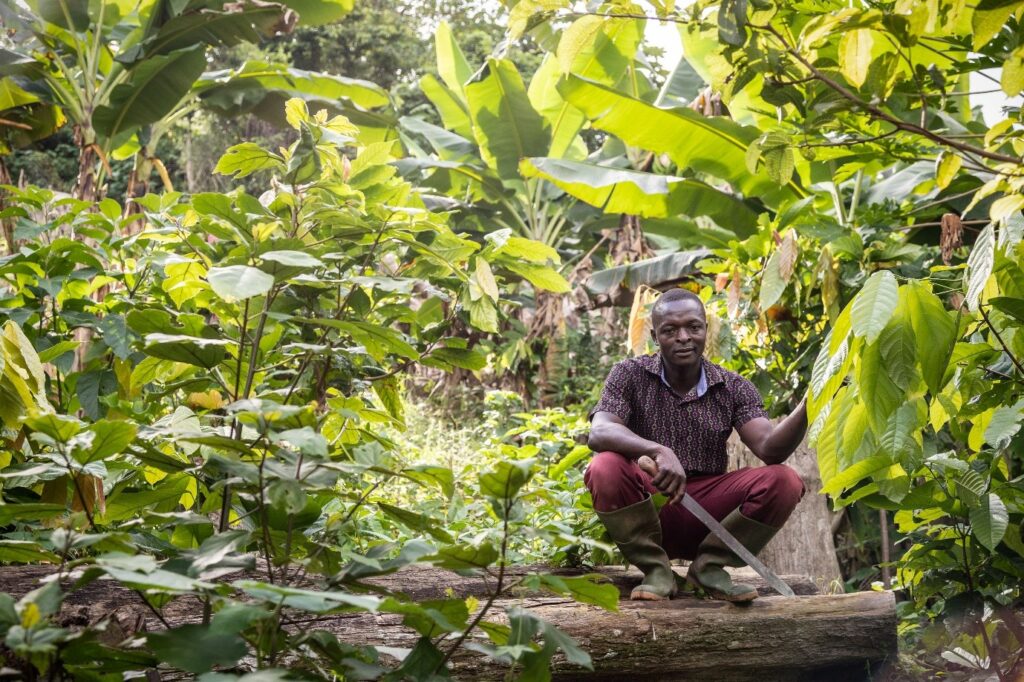 Fairtrade cocoa farmer Sadick Abanga. Photo credit © Chris Terry