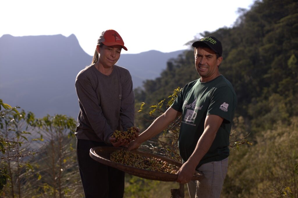 Fairtrade coffee farmers Liliane and Mauro di Silva. Photo credit © Rodrigo Santus / Matthew Algie