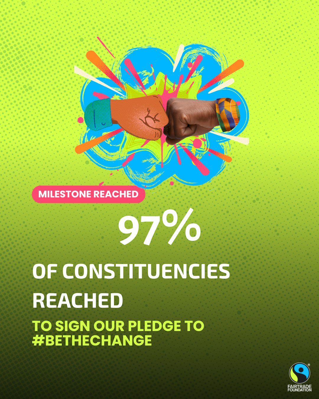 percentage of constituencies reached